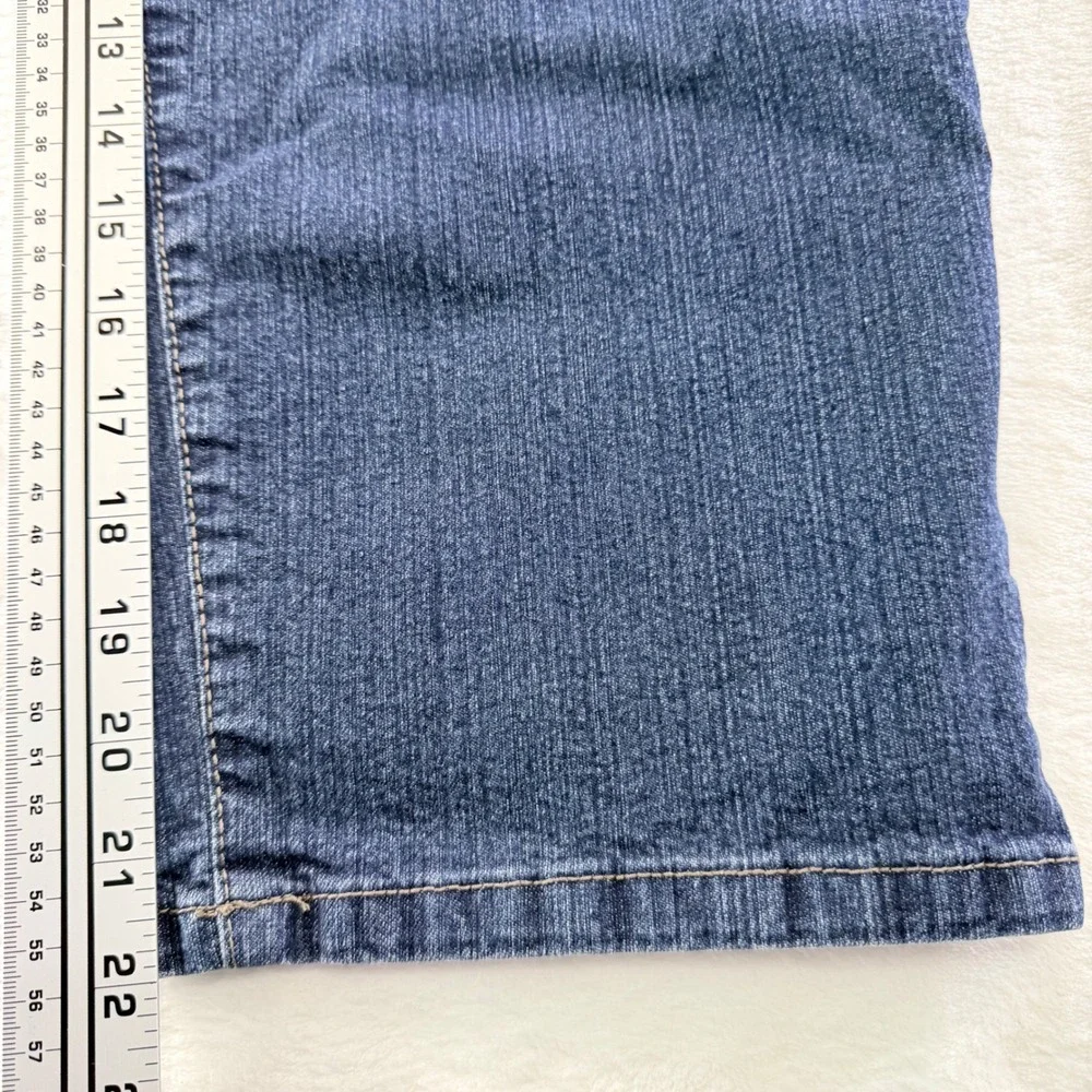 Tommy Hilfiger Jeans Mid Rise Skinny Crop Dark Wash Blue Denim Size 18